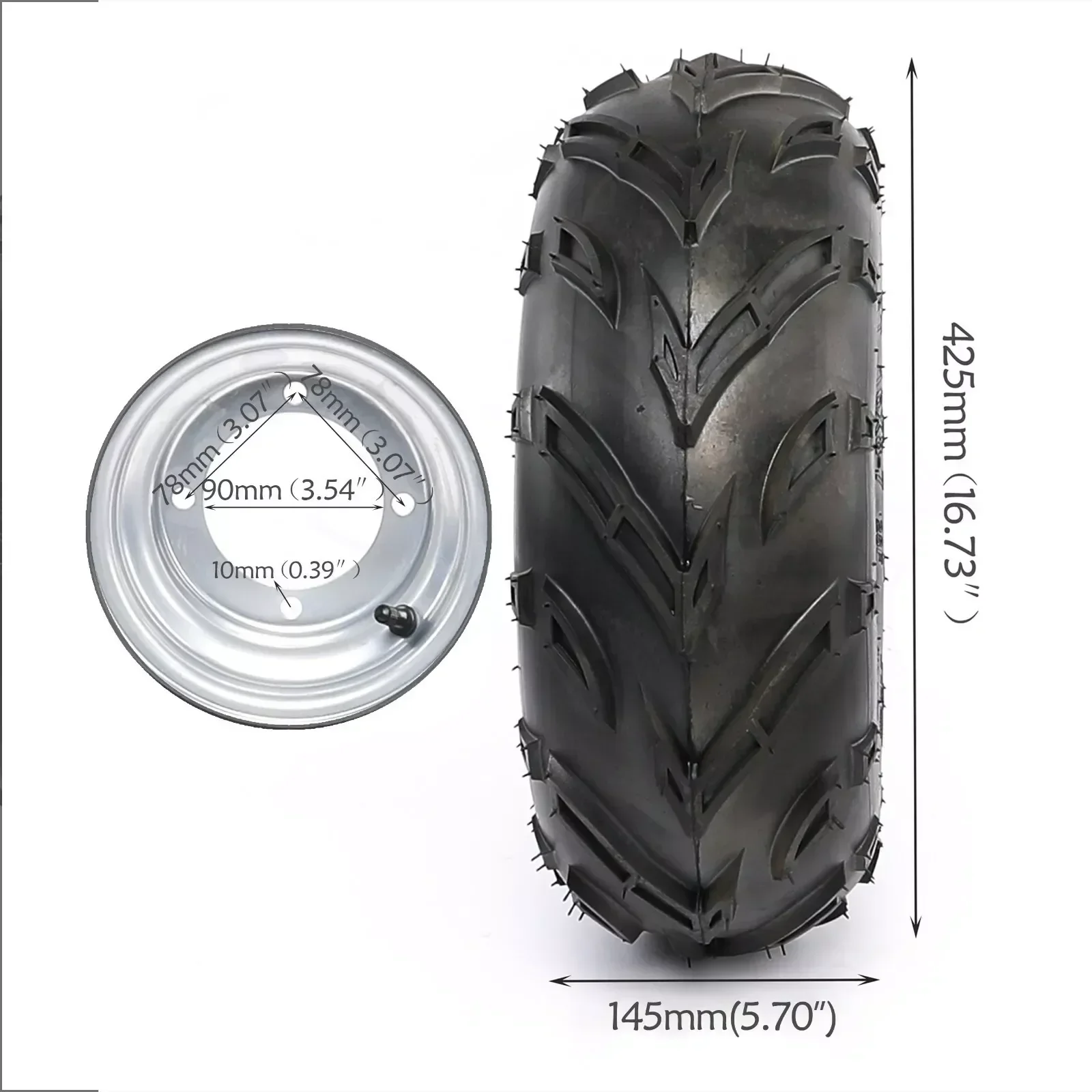 Off-road/ATV/UTV Wheel 2 Pack 16x8-7 Tire Rim 7