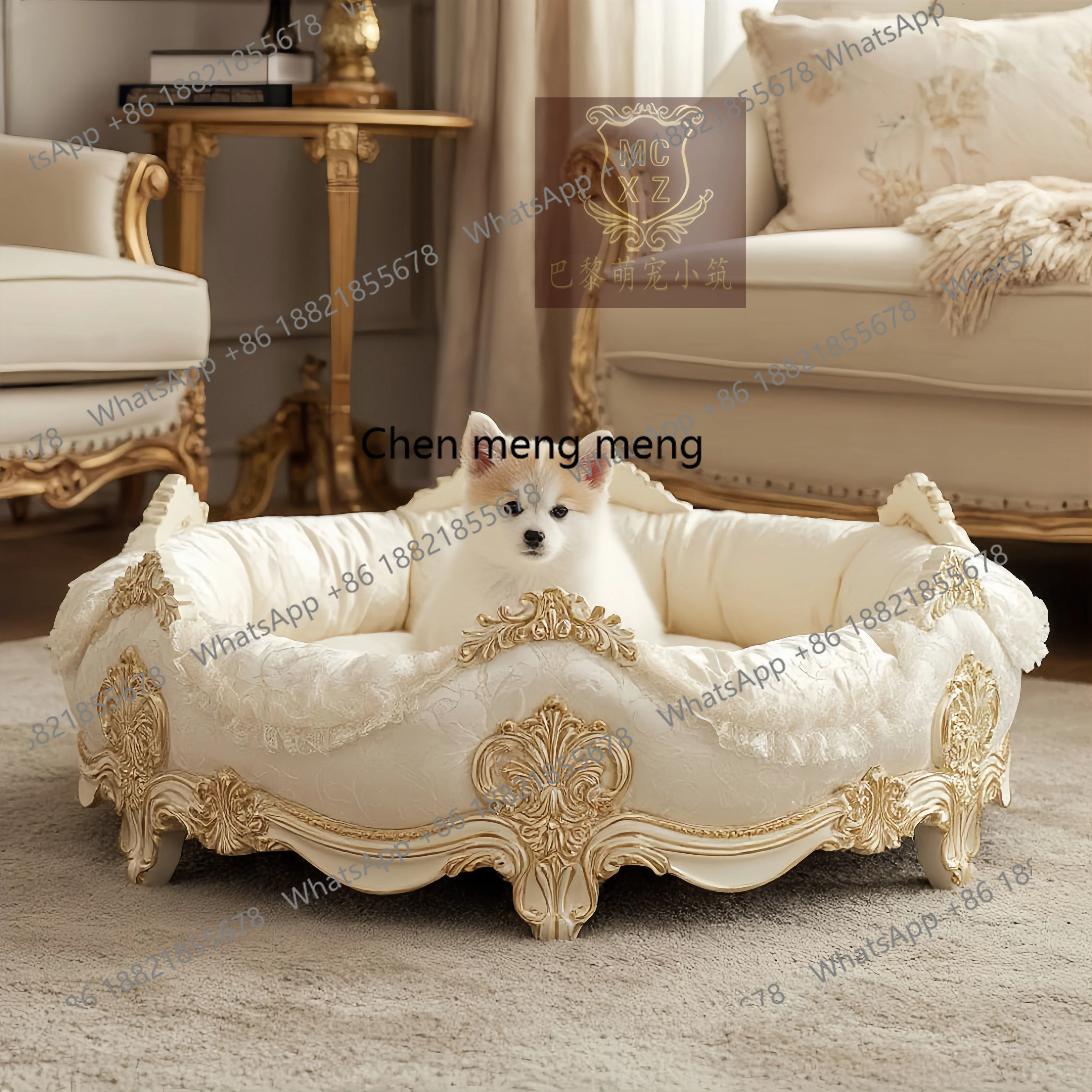 

Кошачий туалет, универсальная кровать для кошек на четыре сезона, европейский белый туалет из цельного дерева, маленький кошачий домик для собак, роскошная будка