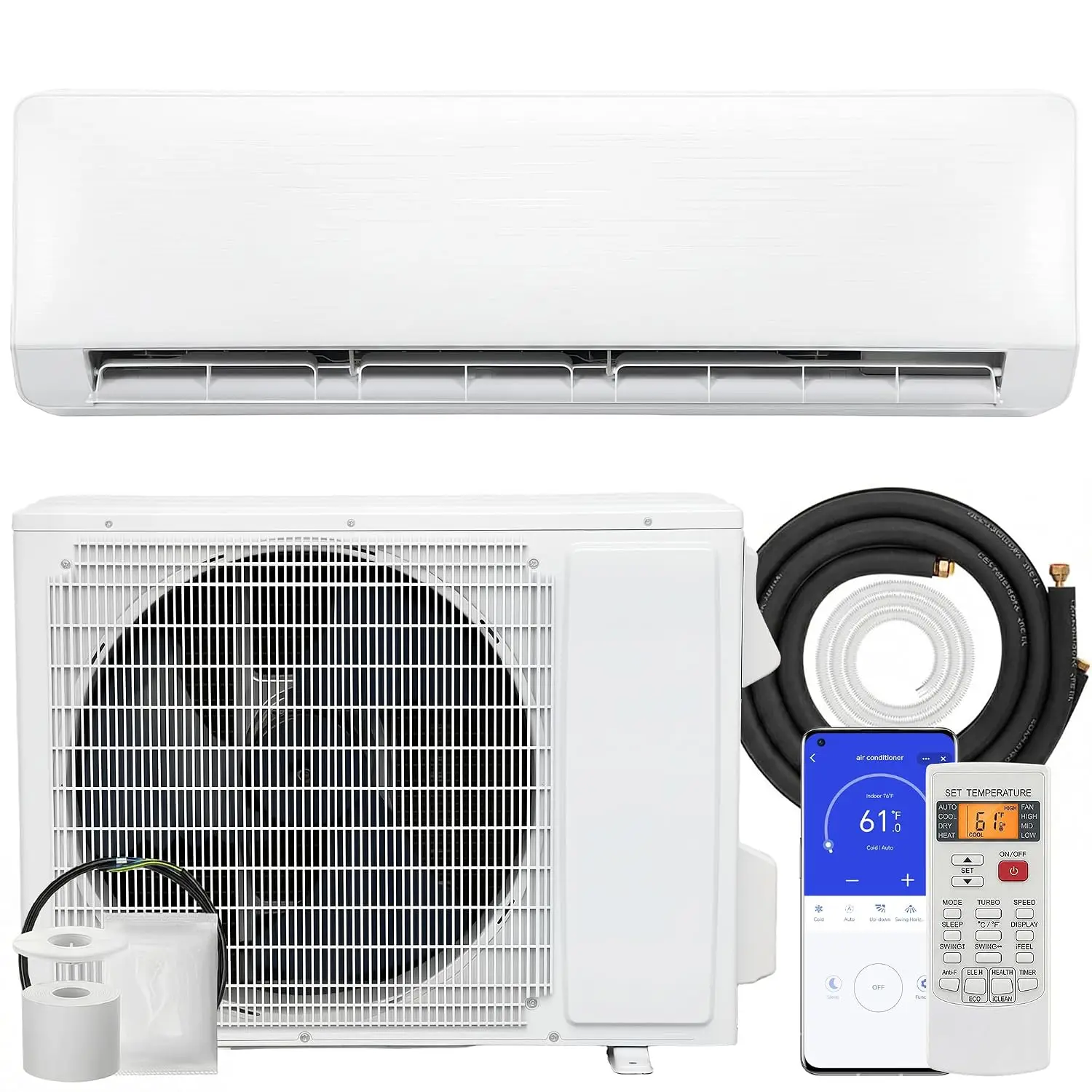 24000 BTU Mini Split AC/Heating System, 22 SEER2 230V Heat Pump WiFi, Customized