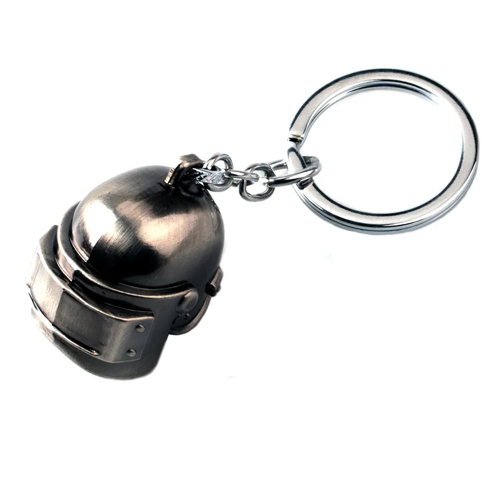 PUBG Keychain Playerunknown Battlegrounds Keychain Backpack Armor Helmet Pan Metal Key Ring Key Finder Fans Colletible Jewelry