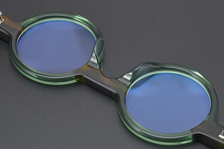 55104 Runde Acetat Brillen Rahmen Männer Myopie Brillen Frauen Optische Gläser Steampunk Brillen – Detail 23