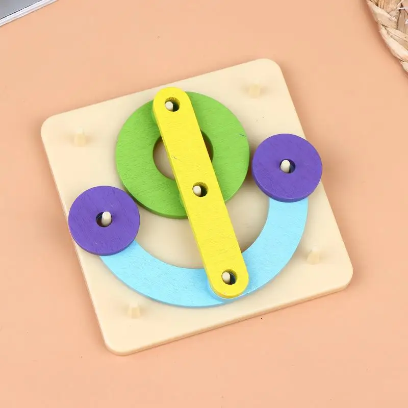 【BS】 Brinquedo Geoboard Infantil, Prancha de Unhas, Conjunto de Colunas Geométricas, Quebra-cabeça de Construção Geométrica, Pegboard, Sensorial Montessori