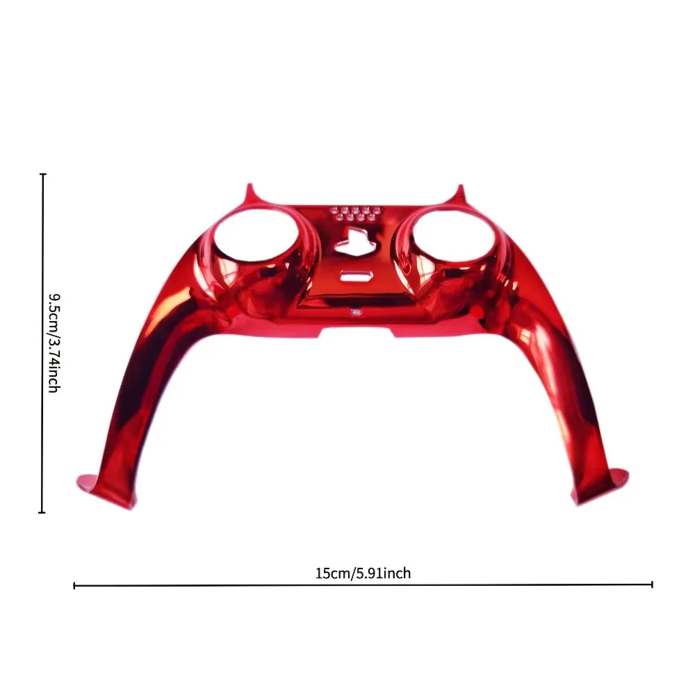 1pc Chrome Black Glossy Chrome Soft DIY Replacement Controller Shell for PS5 Custom Plates Cover Compatible Upgrade For PS5 Slim view 3