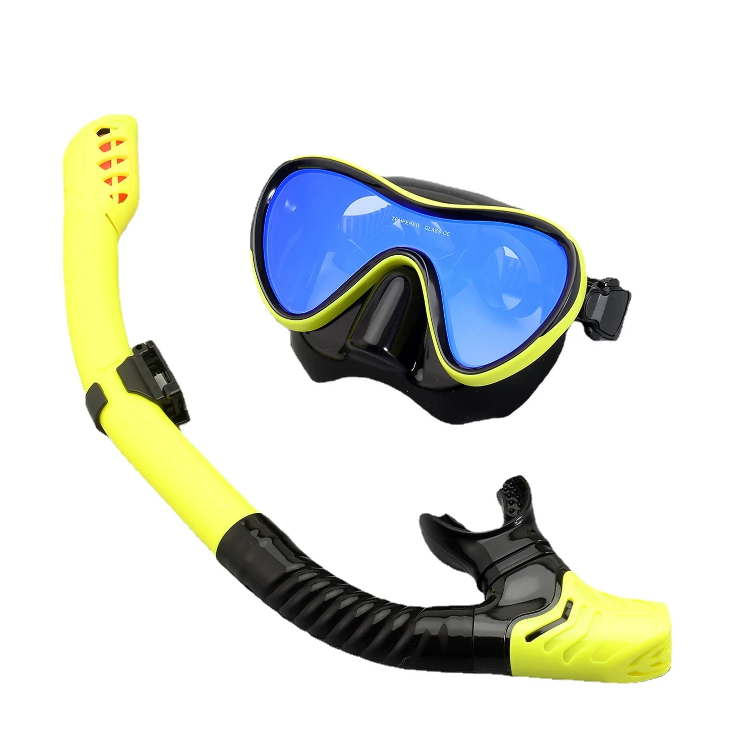 

Diving Equipment Two-piece Set Silicone Mouthpiece Adult Men's and Women's Colorful Electroplated Diving Goggles