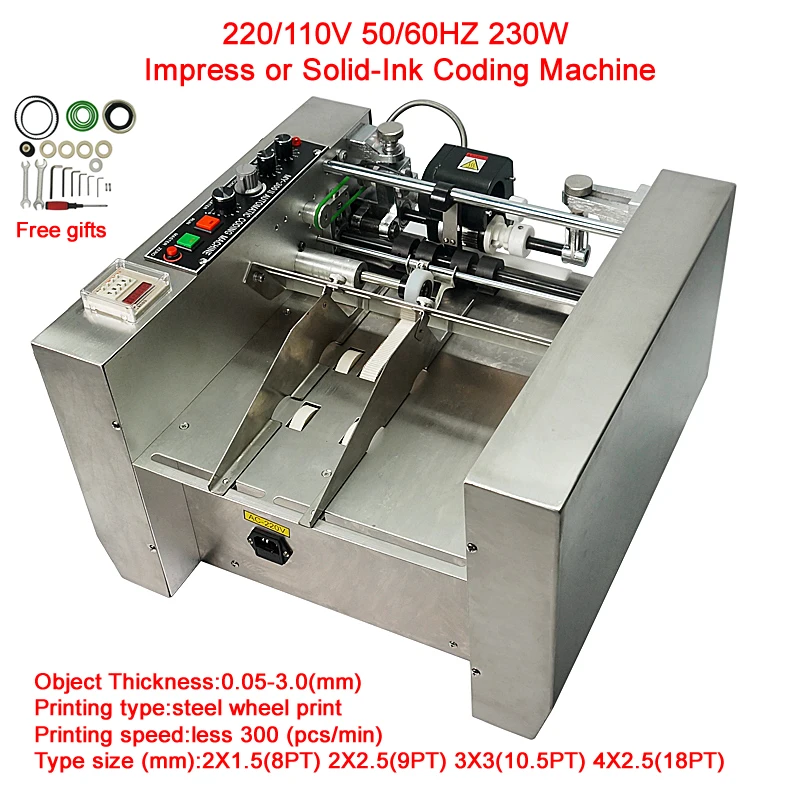 

MY-300 Expiry Date Printer MY-300 Impress or Solid Ink Coding Machine 220/110V 50/60HZ 230W