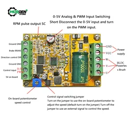 DC 6.5-50V 380W Motor Controller Driver Brushless Controller NO Hall Power Supply Accessories