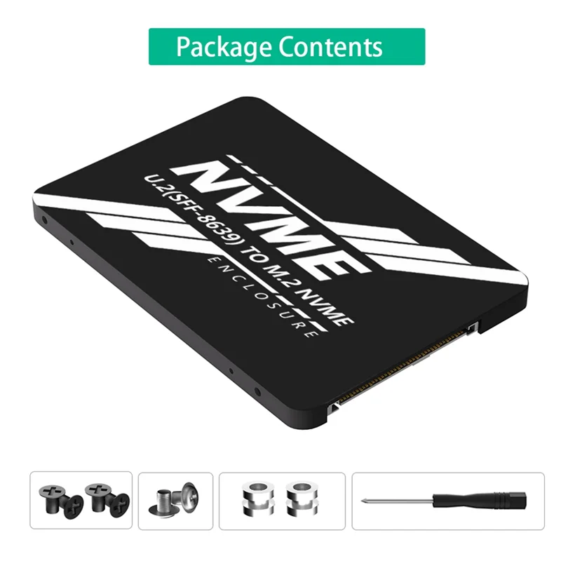 AED5-2-In-1 M.2 NVME PCI-E / NGFF SATA SSD To U.2 SFF-8639 Combo Adapter For Desktop PC