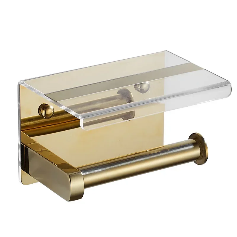 aluminum-alloy-roll-paper-holder-wall-mount-paper-rack-bathroom-gold-plated-toilet-paper-storage-shelf-bathroom-accessories