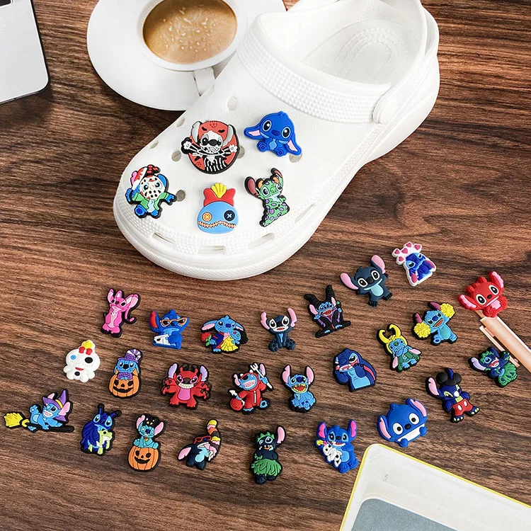 Mesuca 9-100Pcs Popular Cartoon Pvc Sandals Shoe Charms Fit Wristbands Garden Shoes Buckle Clog  DIY Backpack Holiday Present