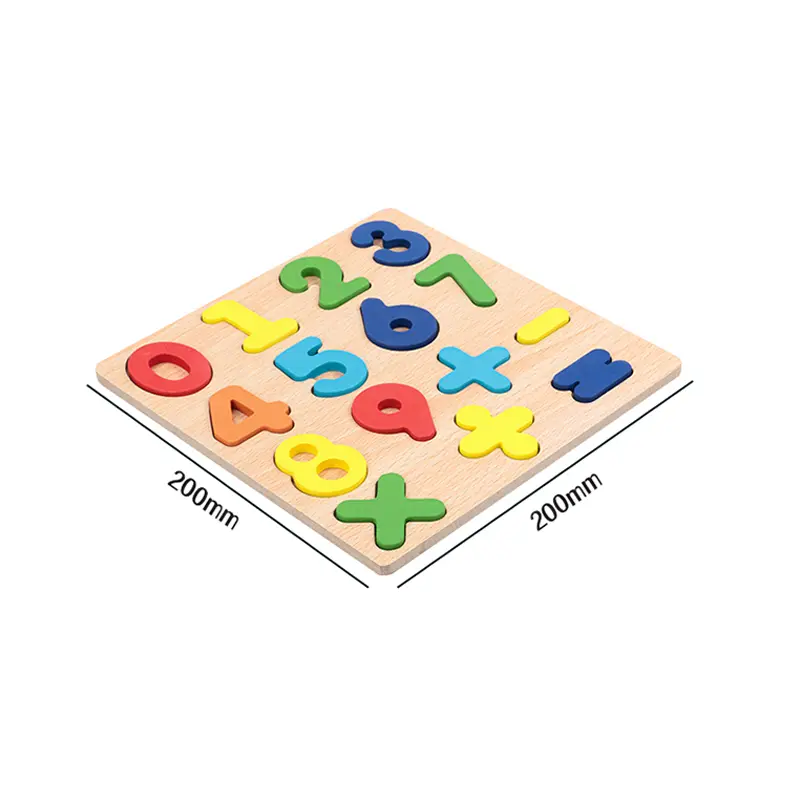 Kids Alphabetic Arithmetic Number Geometric Shapes Wooden Puzzle Montessori Preschool Learning Educational Game Toy for Children - 6