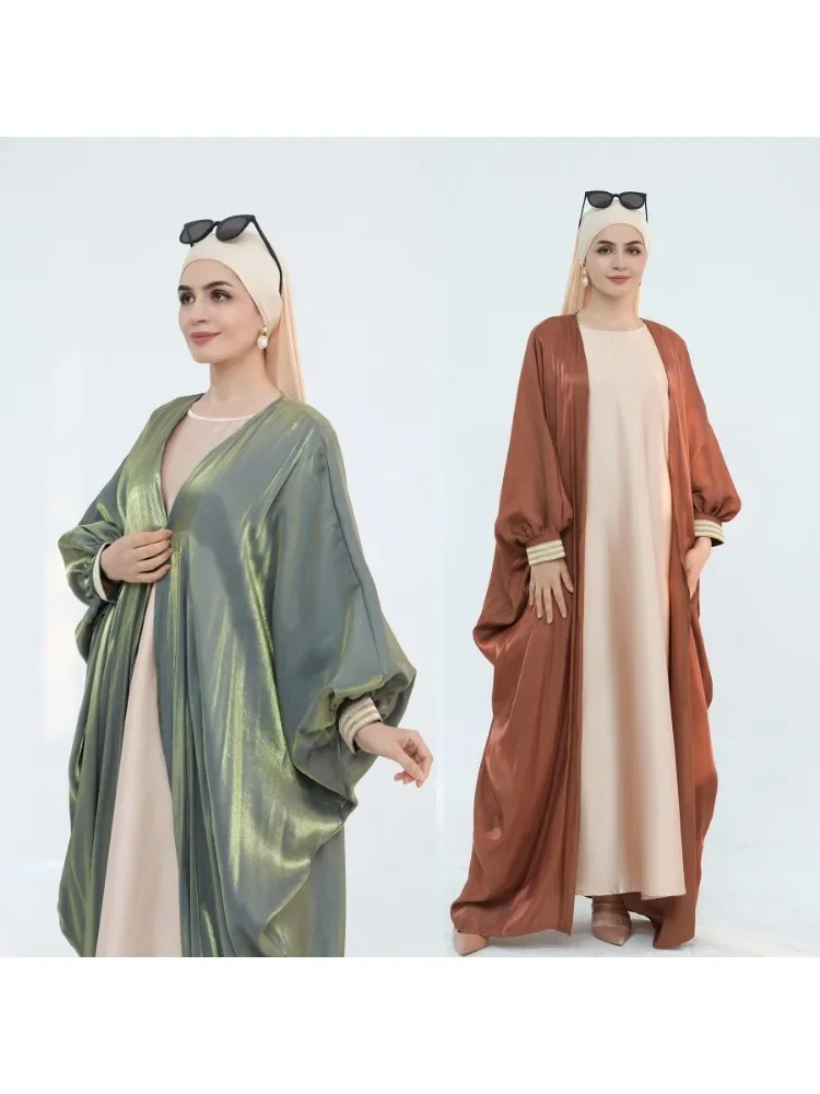 

Muslim abaya dress Open Stitch Abaya for Women Ramadan Middle East Modest Islam Elegant Dubai Loose Outift Fashion Turkey Robe
