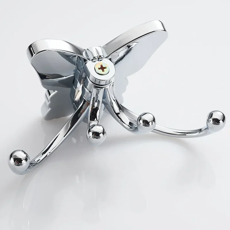 Solid Rotary Butterfly Hooks Hanging Wallh Door Clothes Hook Creative Clothes Hook Bearing 50kg