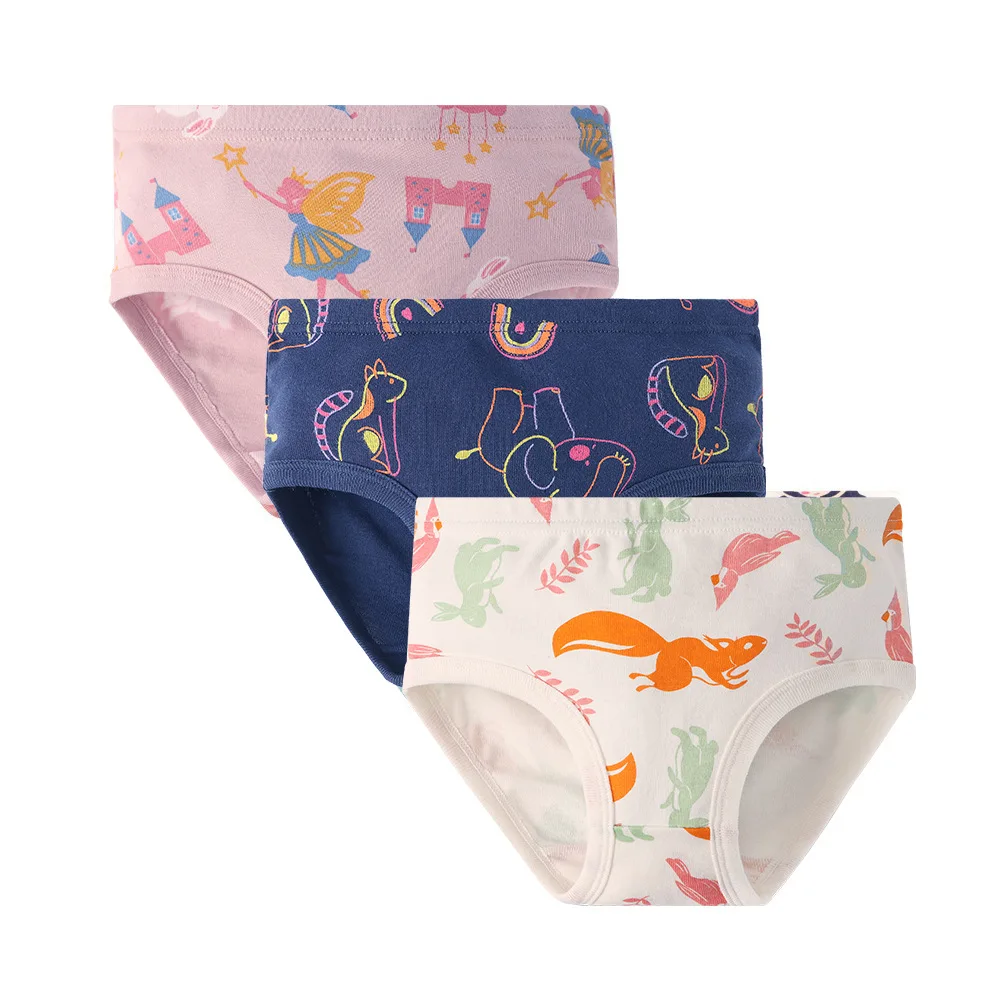 1/3/6/9 Pcs Kinder Mädchen Höschen 100% Baumwolle Weiche Hübsche Cartoon Einhorn Druck Unterwäsche Für Mädchen unterwäsche Boxer Atmungsaktiv – Detail 8