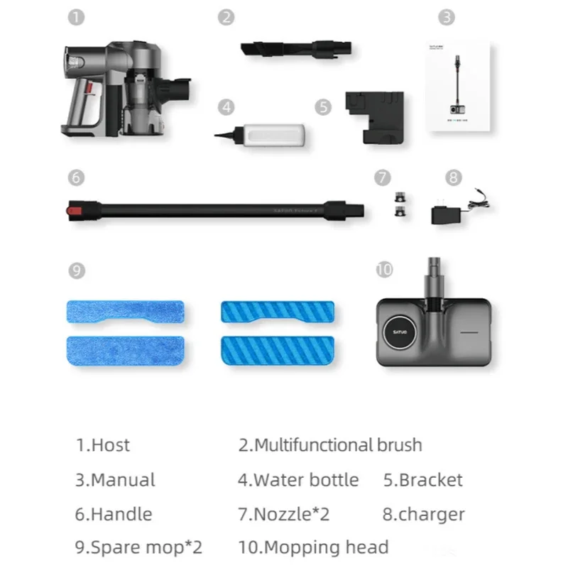 Cordless Floor Mops Cleaner Rotating Double Brooms Wireless Cleaning Spray Dust h2o steam clean double brush electric mop