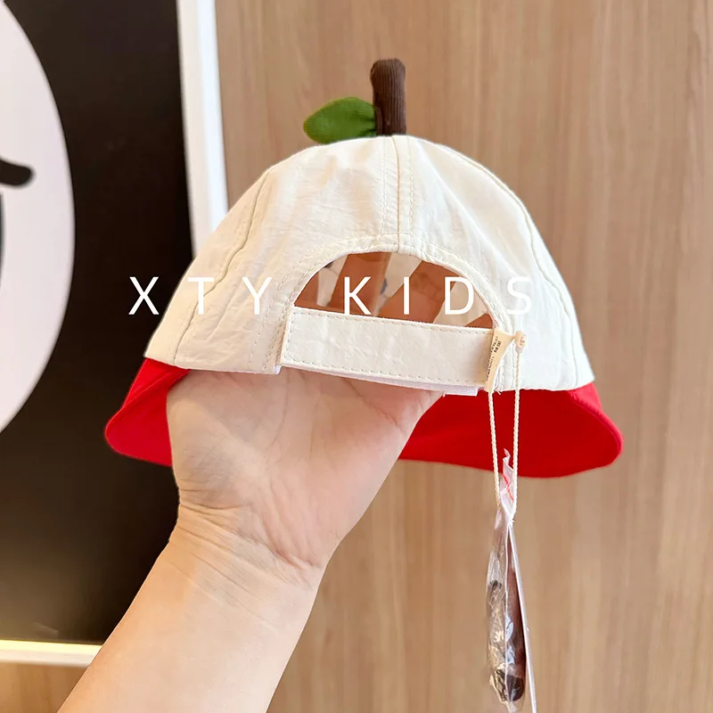 2025 الصيف الاطفال الطفل خفيفة الوزن سريعة الجافة واسعة حافة الكورية نمط لطيف الكرتون للجنسين قبعة بحافة الحماية من الشمس أنيق