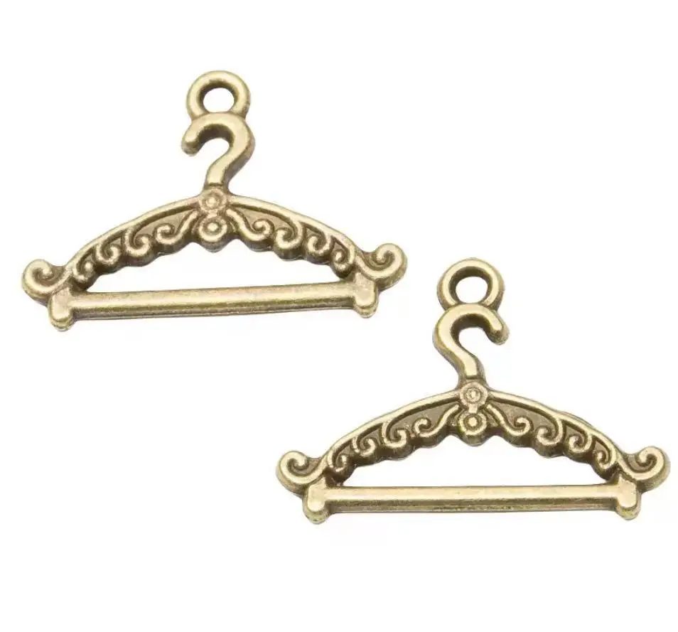 25pcs 24x17mm,hole 1mm DIY accessories Lovely Zinc Alloy metal clothes rack design pendants HWG1785