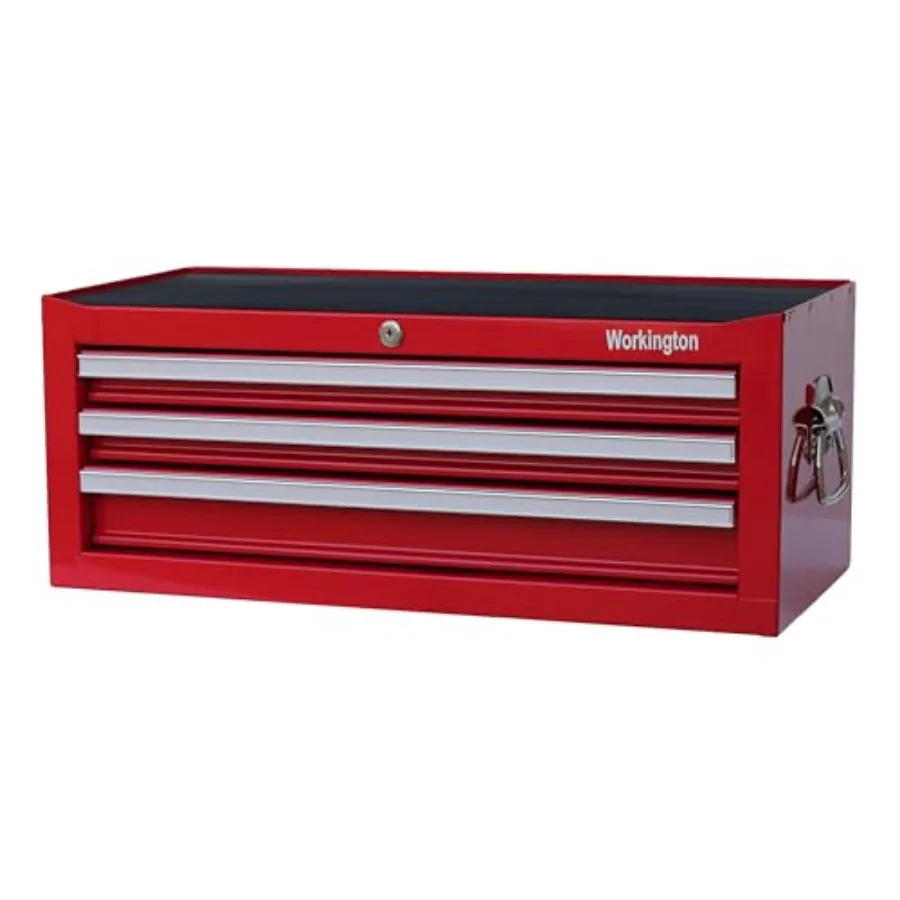 

Industrial 3 Drawers Portable Metal Intermediate Box 26" Middle Tool Chest Cabinet with Ball Bearing Drawer Slides Steel Tool S