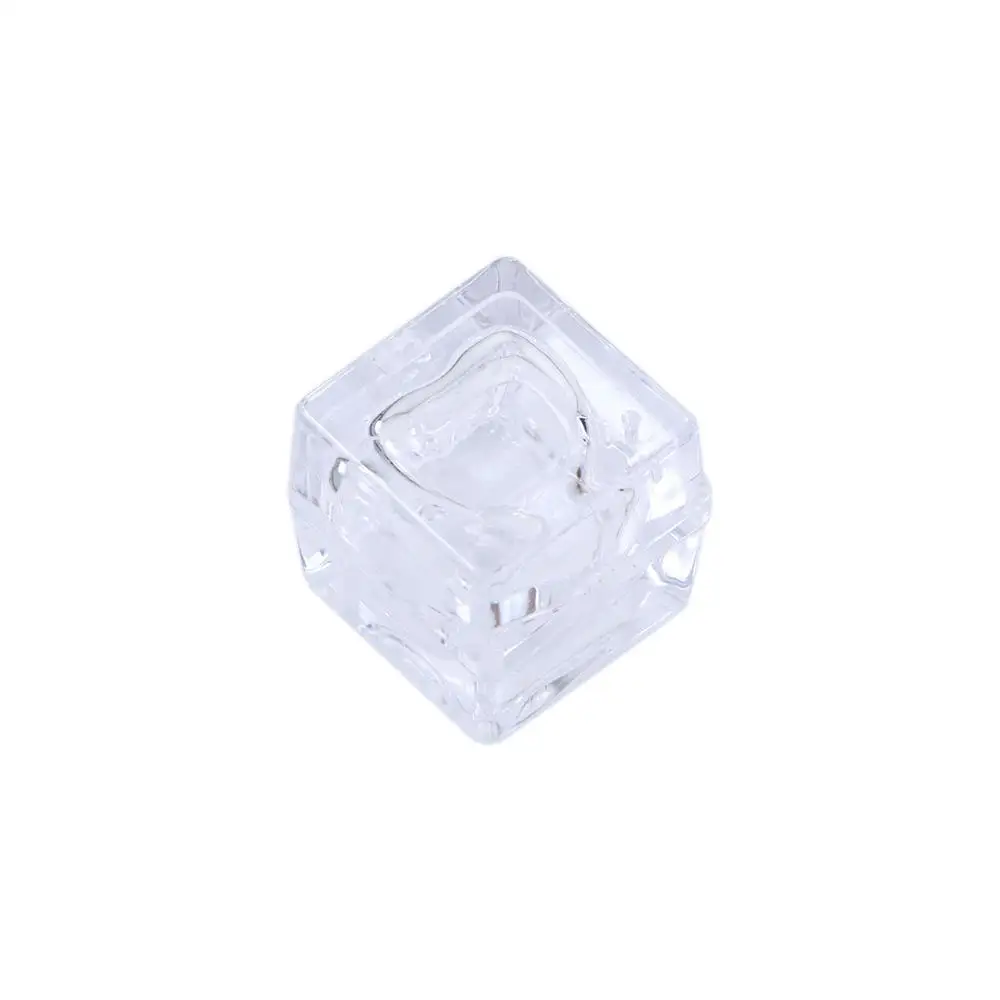 جرة وعاء مربع زجاجات إعادة الملء شكل قلب ظلال العيون صندوق أحمر الشفاه الفارغ علبة بلسم الشفاه حاوية مستحضرات التجميل الصغيرة الشفاه روج #4