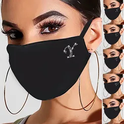 Women Reusable Outdoor Drill Breathable Fashion Cotton Windproof Mask Outdoor Dust-Proof Face Protective Mask Reusable Mask