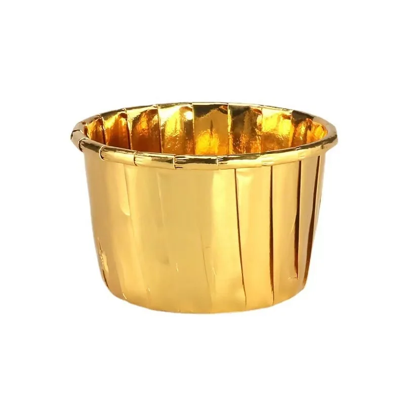 50 قطعة/حزمة فويلي دي أور أرجنت مافن كب كيك بطانة emballages de ganteaux tasse de cuisson plateau éتوي gâteau papier #6