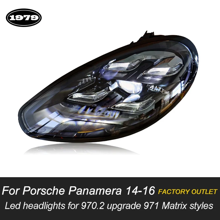 970.2 Car Accessories LED Headlights for Porsche Panamera  2014-2017 Upgrade 2021 Pdls Style