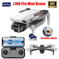 L106 Pro Mini Drone 8K Profesional Camera Optical Flow Positioning Aerial Photography Brushless Motor Foldable Quadcopter Toy