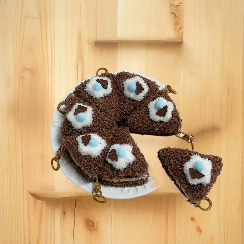 لطيف مثلث ألف طبقة كعكة الغذاء أفخم المفاتيح الإبداعية عروسة كارتون قلادة Kawaii ظهره حلية الديكور الهدايا #5