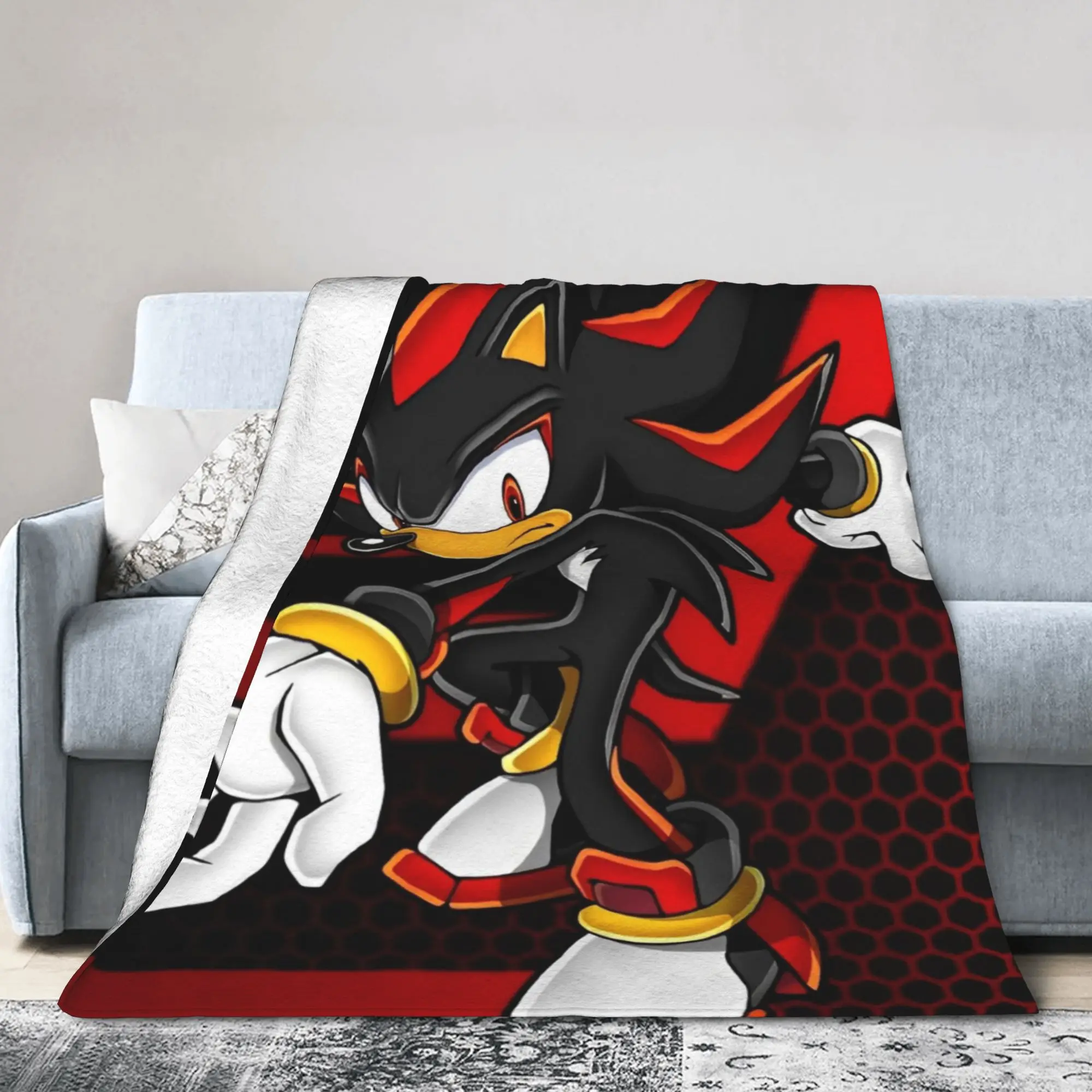 Shadow Game Blanket Soniced Cartoon Wool Throw Blanket Summer Air Conditioning Decoration Ultra-Soft Warm Bedspreads