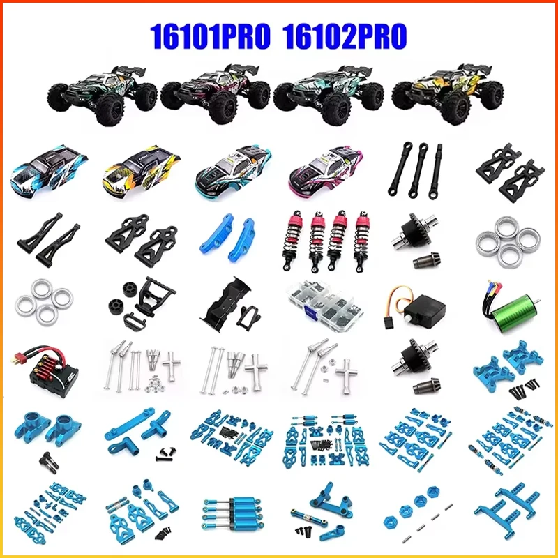 16101 PRO RC Car Upgrade Blue Parts Connector Motor Tire Bearing Wave Box Drive Shaft Gear Rod Swing Arm Housing 6312 6313 6314