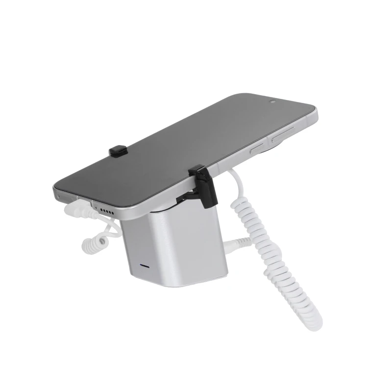 

Anti-theft Display Stand with 2 arm Clamps Type-C Charging Anti-Theft Security Alarm Power-off Alarm Base for All Phones