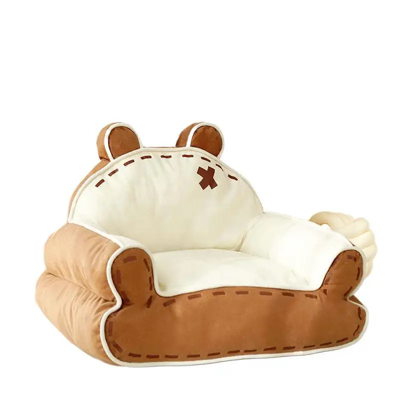 

Cat's nest is kept warm in winter, thickened bear sofa is surrounded by cold protection, frost resistance and non-slip, universa