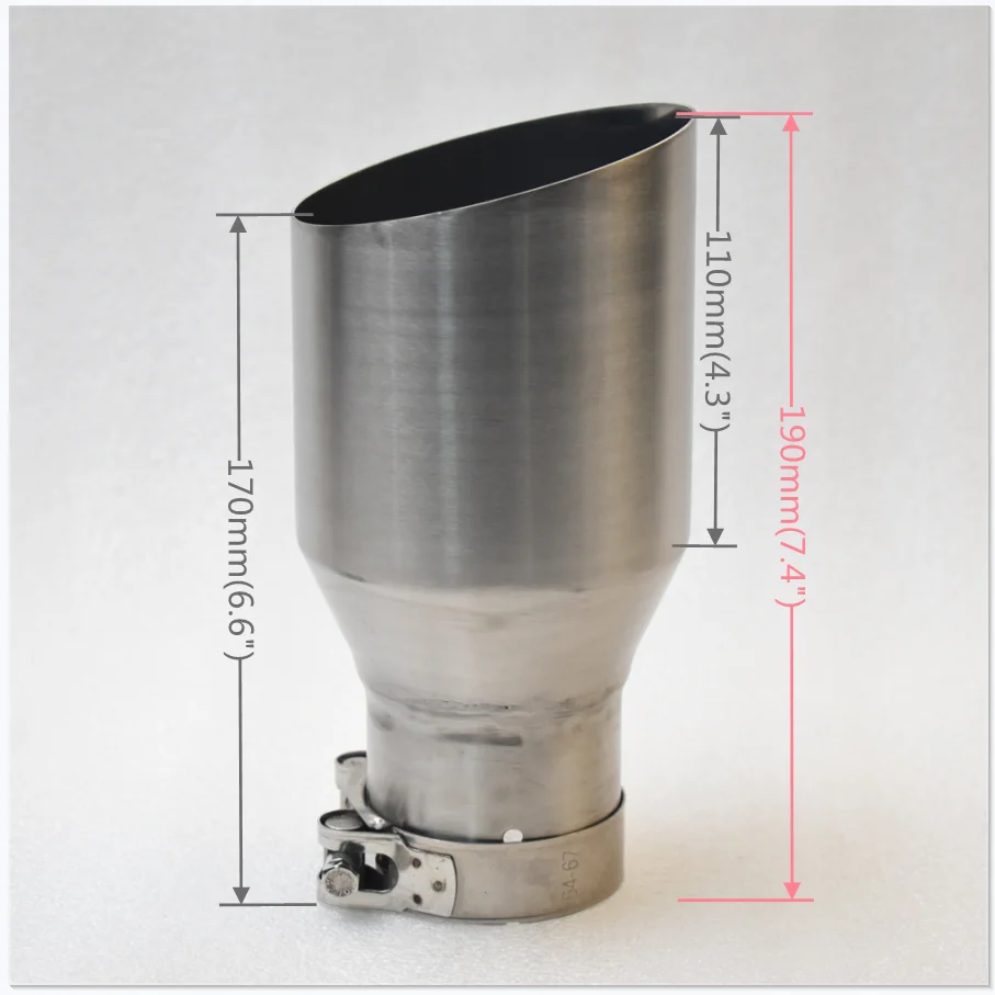 Knalpot Mobil Universal MILLTEK SPORT Bahan Stainless Steel 304 Finishing Matte Brushed dengan Ujung Knalpot Runcing dan Pipa Miring