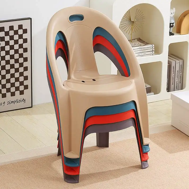 

Thickened Plastic Home Use Small Stool with Handle Stackable Adult Chair Children's Shoe Changing Coffee Table Low Stool