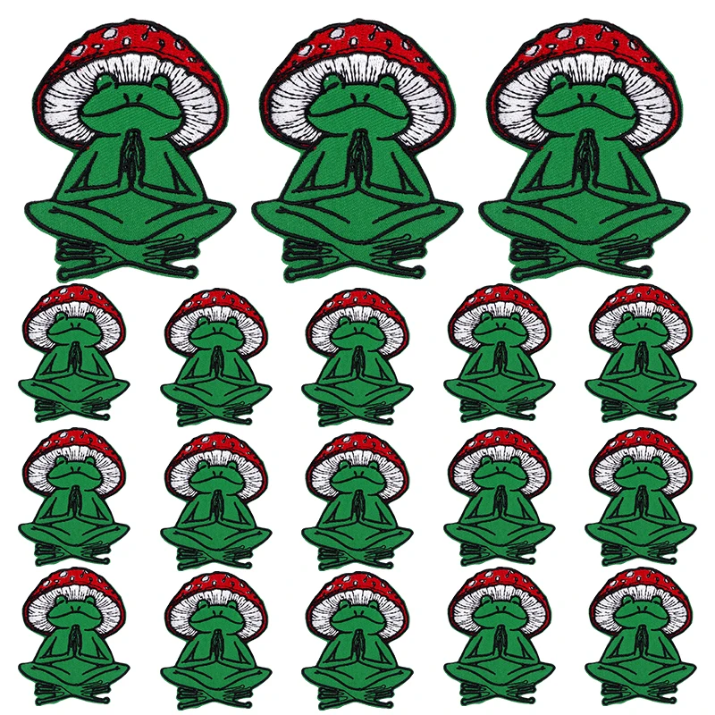 10PCS/lots Mushroom Embroidery Patch Cartoon/Animal Patch Iron On Patches For Clothing DIY Punk Patches On Clothes Jeans Sticker