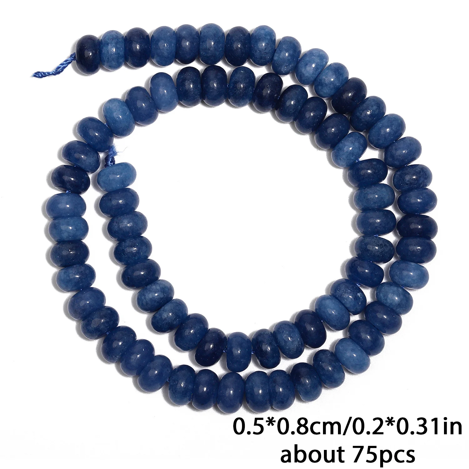 Natursteine Rondelle Spacer Perlen 5x8mm Gelb Grün Jade Flache Runde Perlen für Armbänder Perlen Schmuckherstellung Zubehör – Detail 35