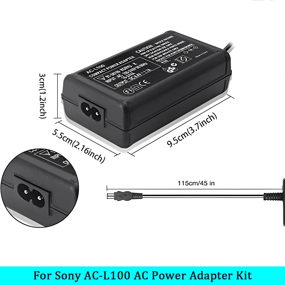 AC-L100 AC-L15 8.4V Power Adapter for Sony Cameras