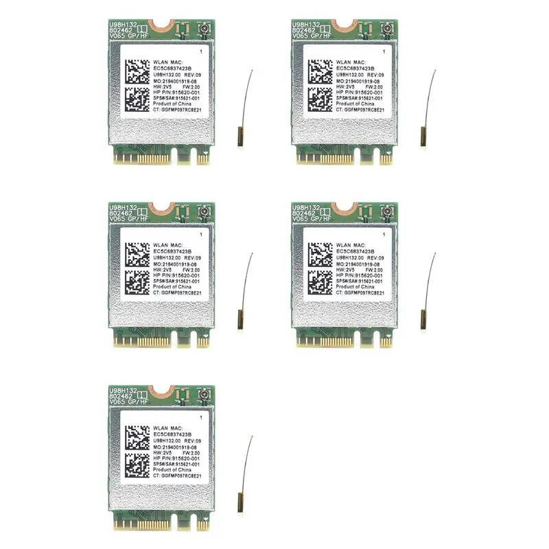Tarjeta adaptadora combinada ABIJ-5X RTL8821CE 802.11AC 1X1 Wi-Fi+BT 4,2, tarjeta de red inalámbrica SPS 915621-001 para Hp Probook 450 G5
