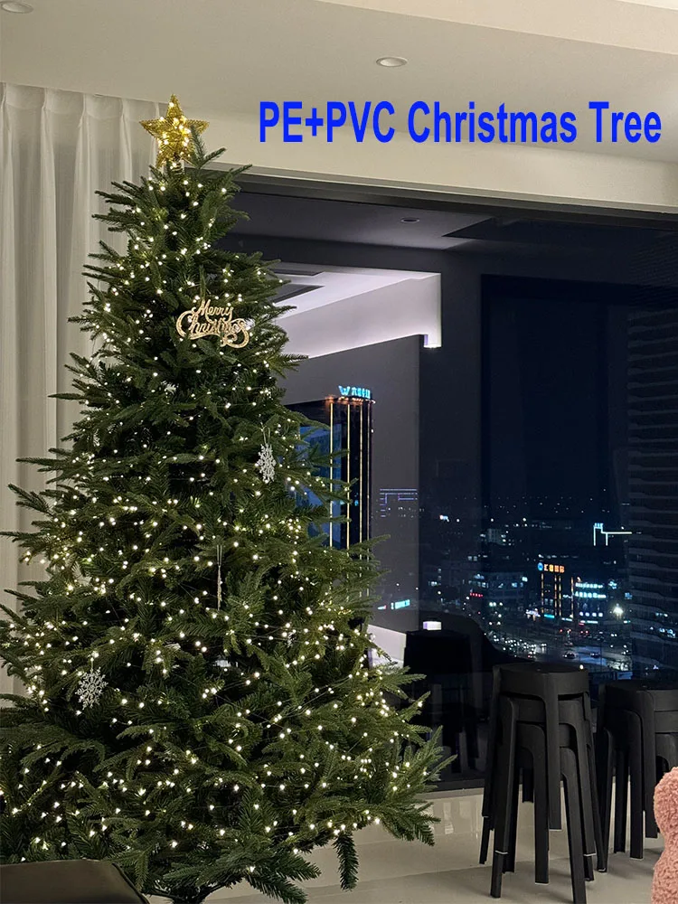 

PE PVC Encryption Christmas Tree for Christmas Decoration Large Hybrid Automatic Simulation Christmas Tree New Year Decorations