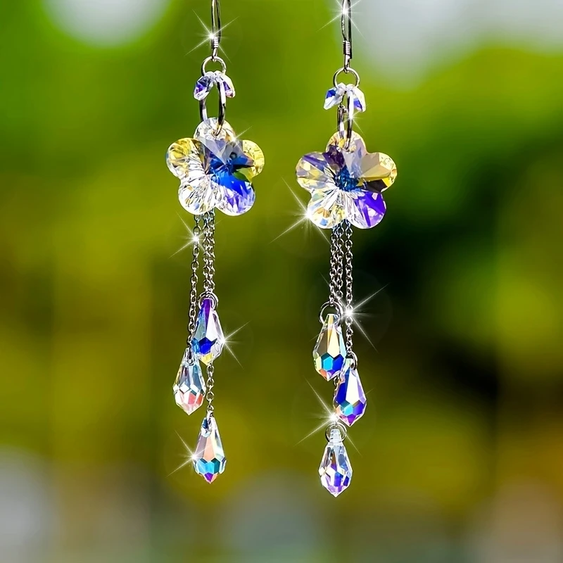 20Pcs Teardrop Pear Shape Faceted Crystal Glass AB Shine Loose Beads for Earrings Necklace Bracelets Jewelry Making Accessories