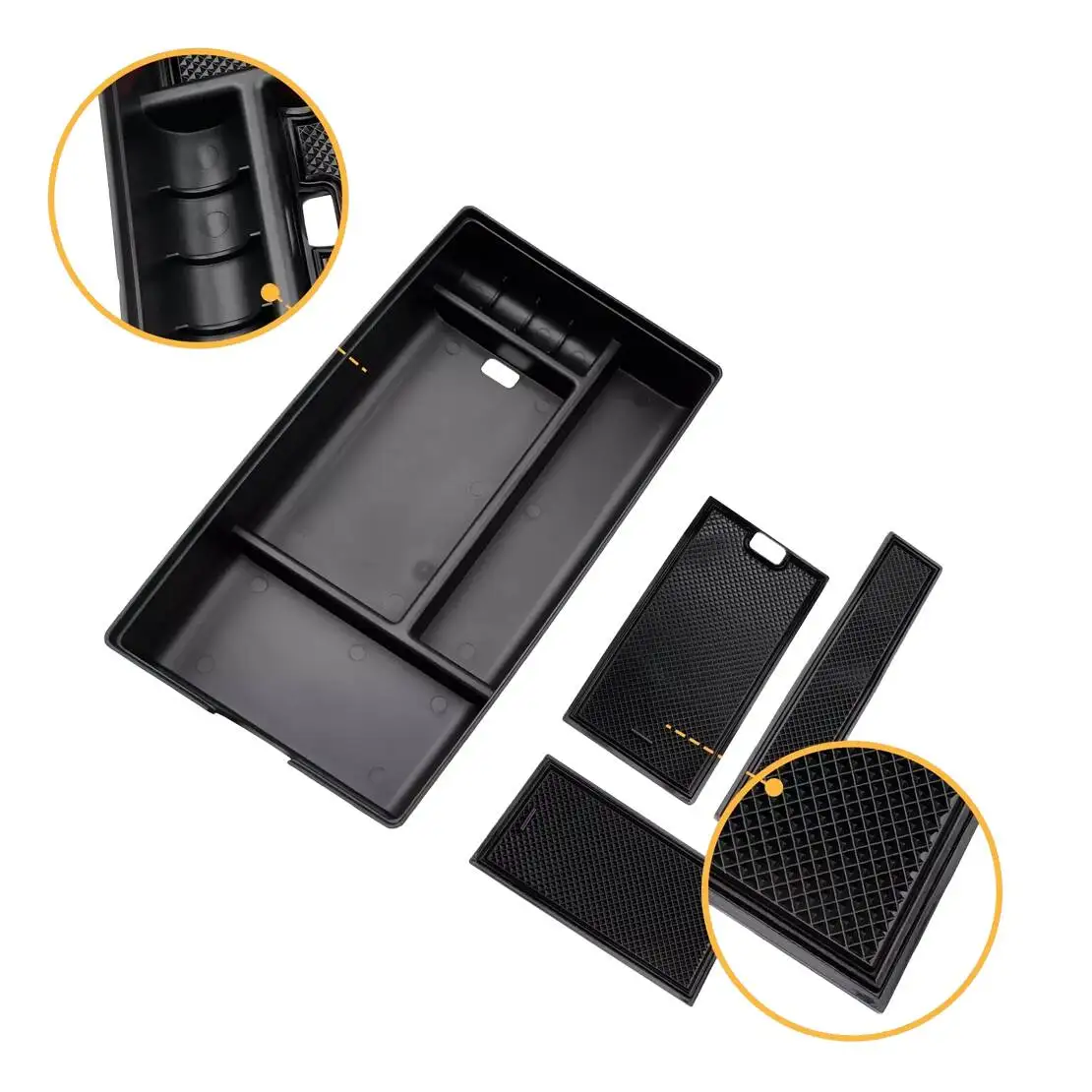 Contenitore portaoggetti per scatola portaoggetti con bracciolo per console centrale nero adatto per Lexus RX 2023 2024 2025