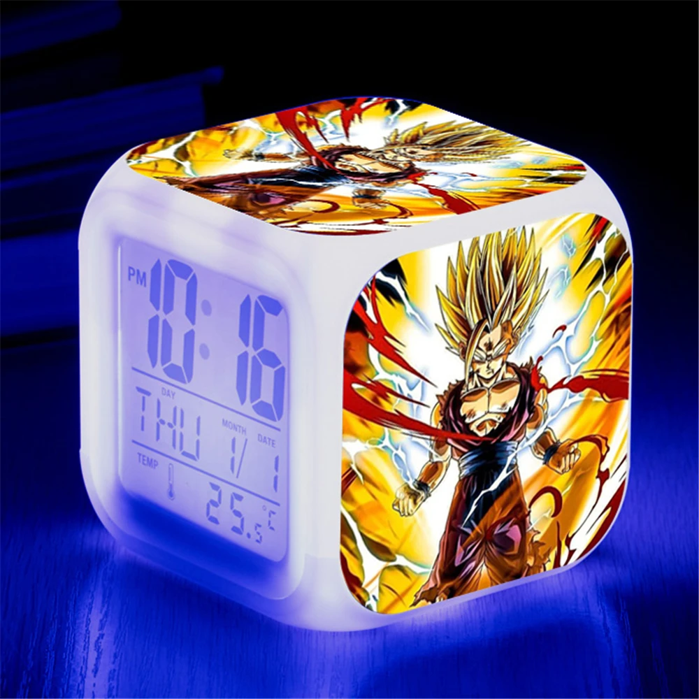 Anime Dragon Ball Alarm Clocks Son Goku Cell Kame Sennin Piccolo Frieza Vegeta Trunks Bulma Gogeta Gotenks Buu Clock Figure Doll