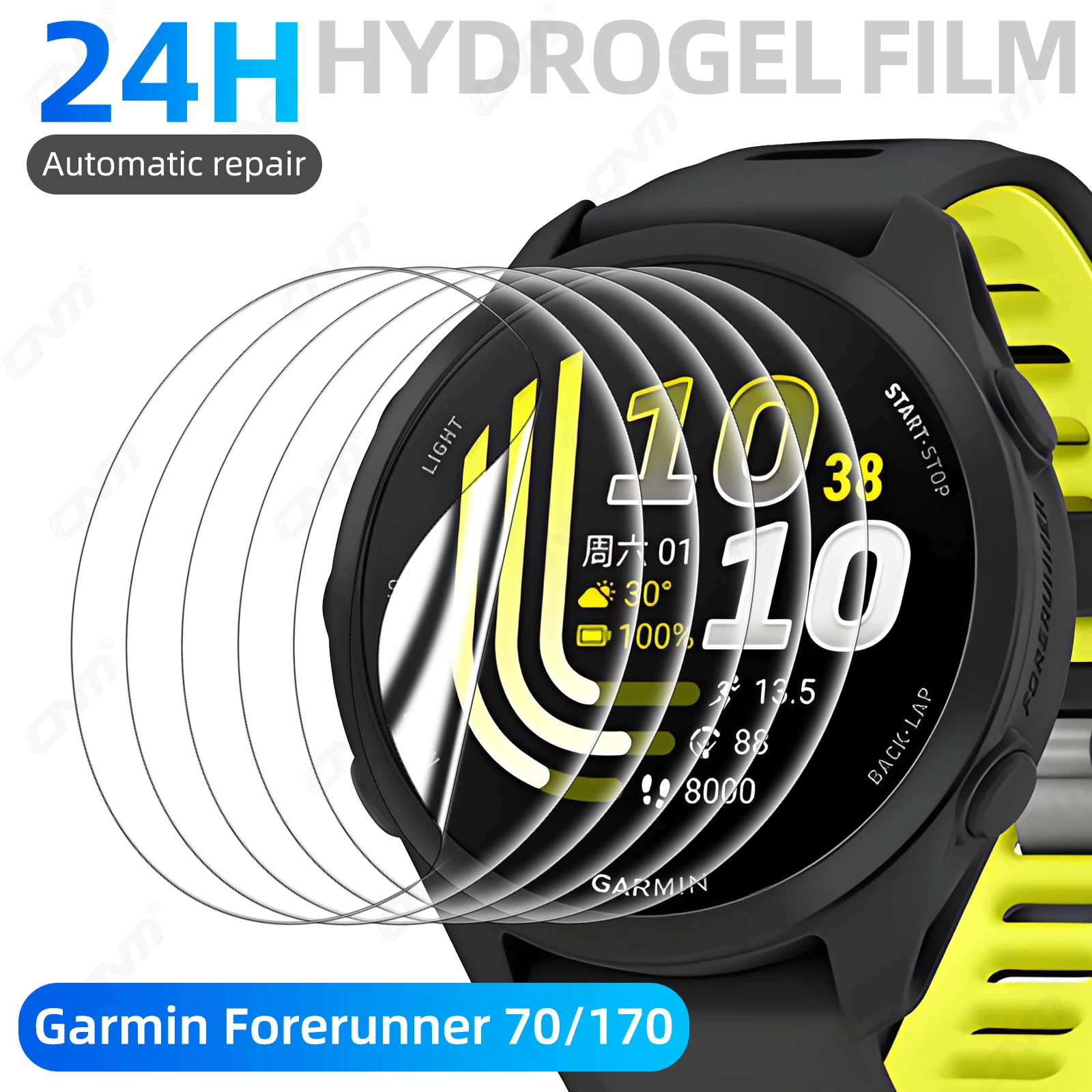 

Hydrogel Film for Garmin Forerunner 70/170 Screen Protector Anti-scratch, HD Full Coverage Soft Protective Film Accessories