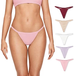 5 Pack Women's G String Thongs Panties Cotton Underwear Sexy Low Rise Breathable Tagless Panty XS S M L XL