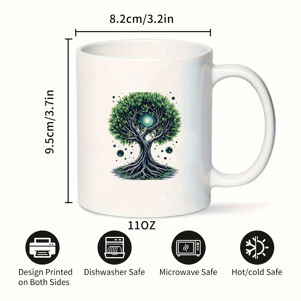 11온스 창의적인 나무 우주 컵 어린이 음료 컵 크리스마스 가족 사무실 선물