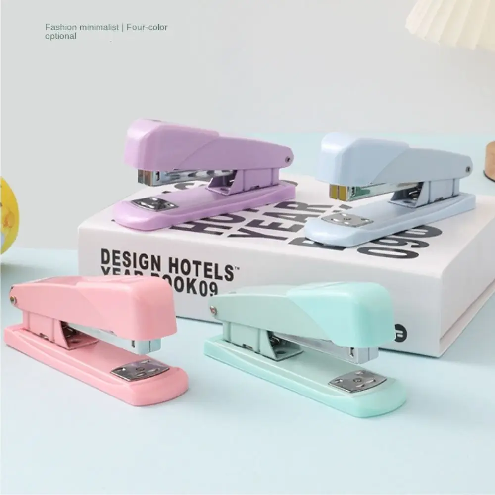 Macaron Color Labor-Saving Stapler Large Size Multi-function Paper Stapling Machine Stable Efficient Hand Tools
