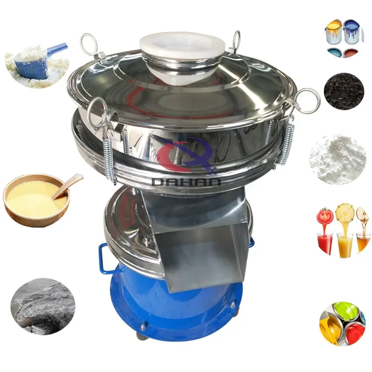 Stainless Steel 450 Beverage Liquid Vibro Sifter Food Powder Vibrating Filter Sieve Machine