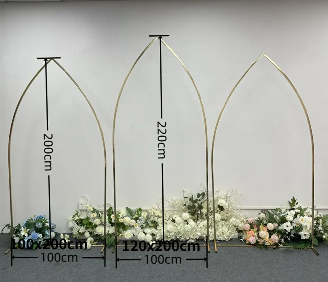 Outdoor Lawn Wedding Props Welcome Backdrops Frame Flower Fabric Arch Birthday Party Home Partition Decoration Background 3PCS