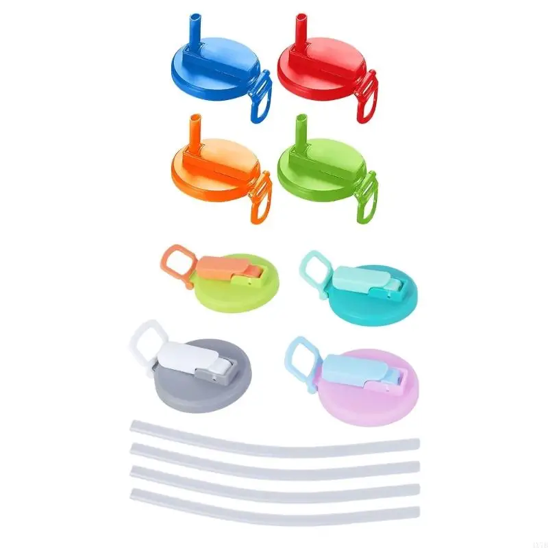 4x7b 4pcs 실리콘 음료는 밀짚 유출 방지 소다와 맥주 홈 파티 가족 파티 음료웨어로 덮개 뚜껑 뚜껑 뚜껑이 있습니다.