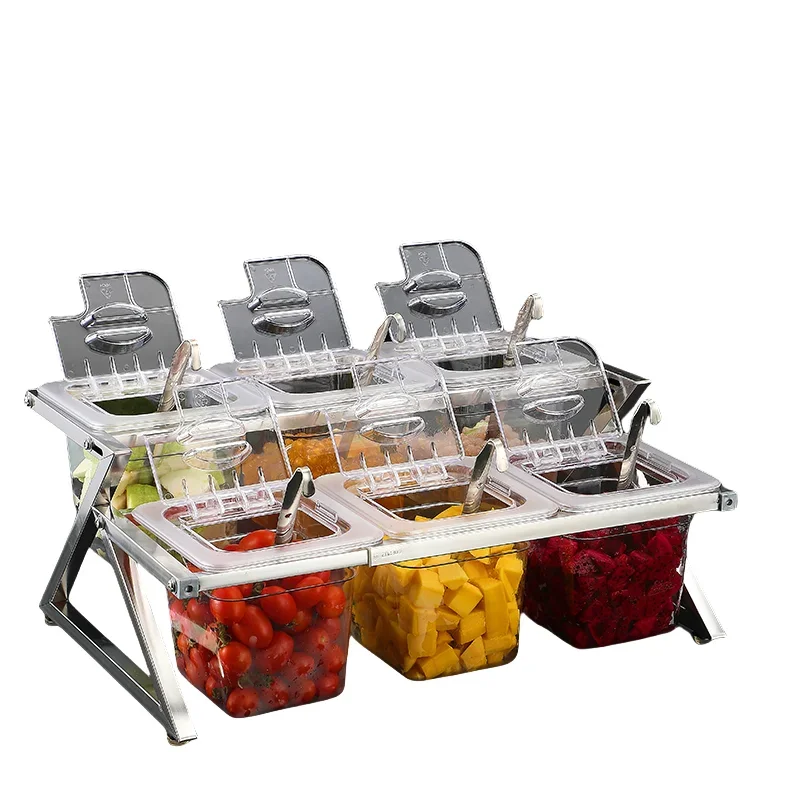 Set Plastic Food Seasoning Storage Boxes Kitchen Accessory for Restaurants Herb Storage Injection for Fruit Salad Station