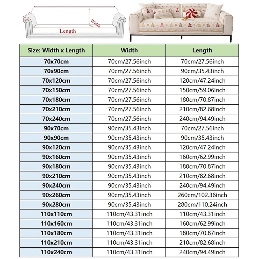 الشنيل عيد الميلاد أريكة حصيرة غطاء شجرة عيد الميلاد الغزلان نمط غطاء أريكة المضادة للانزلاق مغطاة بالكامل أريكة يغطي النسيج نافيداد 2026 #2